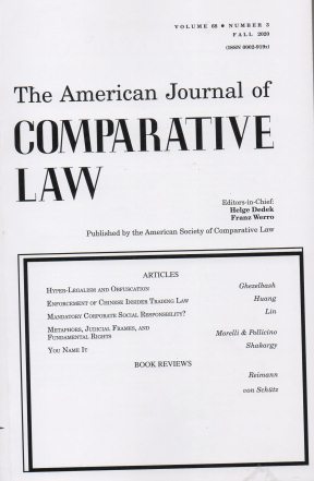 THE AMERICAN JOURNAL OF COMPARATIVE LAW VOL 68 NO 3 2020