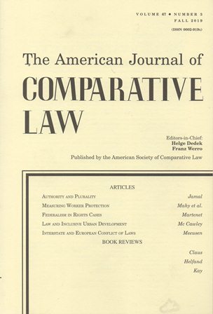 THE AMERICAN JOURNAL OF COMPARATIVE LAW VOL 67, NO 3 FALL 2019