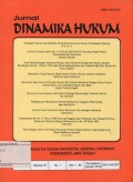 JURNAL DINAMIKA HUKUM VOLUME 10 NO.1 JANUARI 2010