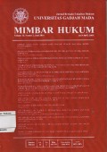 JURNAL BERKALA FAKULTAS HUKUM UNIVERSITAS GADJAH MADA MIMBAR HUKUM VOLUME 26,NOMOR 2, JUNI 2014