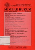 JURNAL BERKALA FAKULTAS HUKUM UNIVERSITAS GADJAH MADA MIMBAR HUKUM VOLUME 22, NUMBER 2, JUNE 2010