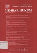 JURNAL BERKALA FAKULTAS HUKUM UNIVERSITAS GADJAH MADA MIMBAR HUKUM VOLUME 24,NOMOR 2, JUNI 2012