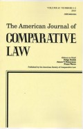 THE AMERICAN JOURNAL OF COMPARATIVE LAW VOL.63, NO. 1-2,  2015