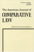 THE AMERICAN JOURNAL OF COMPARATIVE LAW VOL.LXIV, NO.3, FALL 2016