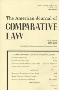 THE AMERICAN JOURNAL OF COMPARATIVE LAW VOL.LXIV, NO.4, WINTER 2016