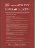JURNAL BERKALA FAKULTAS HUKUM UNIVERSITAS GADJAH MADA MIMBAR HUKUM VOLUME 29,  NOMOR 2, JUNI 2017