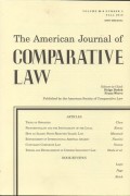 THE AMERICAN JOURNAL OF COMPARATIVE LAW VOL. LXVI NO.3 FALL 2018