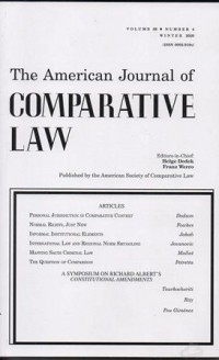 THE AMERICAN JOURNAL OF COMPARATIVE LAW VOL 68 NO 4 2020