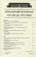 SINGAPORE JOURNAL OF LEGAL STUDIES, SEPTEMBER 2020