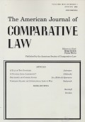 The American Journal of Comparative Law Vol 69, No.1  Tahun 2021