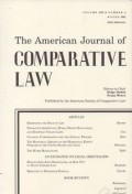 The American Journal of Comparative Law Vol.LXX, No.4  Tahun 2022