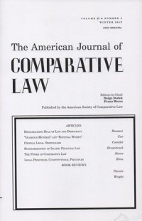 THE AMERICAN JOURNAL OF COMPARATIVE LAW VOL 67 NO 4