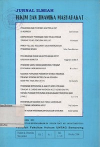 JURNAL ILMIAH HUKUM DAN DINAMIKA MASYARAKAT VOL.2, NO.1 OKTOBER 2004