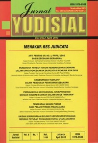 JURNAL YUDISIAL VOL.6 NO.1 AGUSTUS 2013