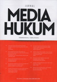 JURNAL MEDIA HUKUM VOL.23 NO.2 DESEMBER 2016