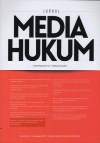 JURNAL MEDIA HUKUM VOL.24 NO.2 DESEMBER 2017