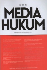 JURNAL MEDIA HUKUM VOL.25 NO.1 JUNI 2018