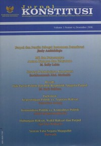 JURNAL KONSTITUSI VOL.3, NO.4 DESEMBER 2006