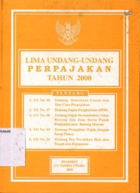 LIMA UNDANG-UNDANG PERPAJAKAN TAHUN 2000