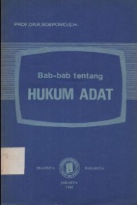 BAB-BAB TENTANG HUKUM ADAT