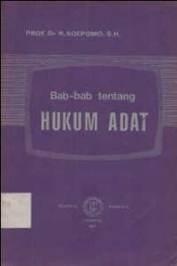 BAB-BAB TENTANG HUKUM ADAT