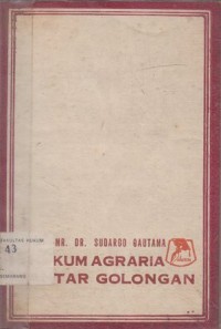 HUKUM AGRARIA ANTAR GOLONGAN