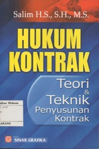 HUKUM KONTRAK : TEORI DAN TEKNIK PENYUSUNAN KONTRAK