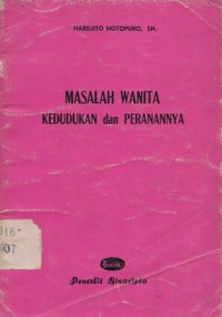 MASALAH WANITA KEDUDUKAN DAN PERANANNYA