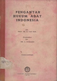 PENGANTAR HUKUM ADAT INDONESIA