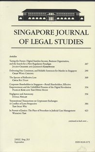 Singapore Journal of Legal Studies September 2022