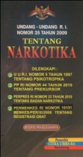 UNDANG-UNDANG REPUBLIK INDONESIA NO.35 TAHUN 2009 TENTANG NARKOTIKA