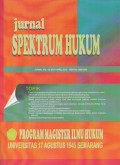 JURNAL SPEKTRUM HUKUM VOL 12 NO 1 APRIL  2015