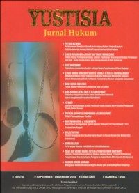 Image of YUSTISIA :JURNAL HUKUM EDISI 90, SEPTEMBER-DESEMBER 2014, XXIII