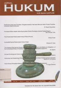 Image of JURNAL HUKUM IUS QUIA IUSTUM VOL. 18 NO.4