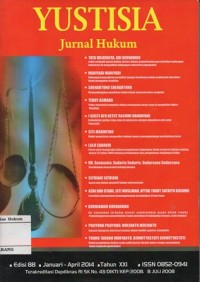 Image of YUSTISIA :JURNAL HUKUM EDISI 88, JANUARI-APRIL 2014, XXI