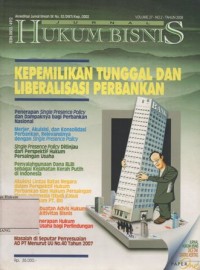 Image of JURNAL HUKUM BISNIS VOL.27 NO.2 TAHUN 2008