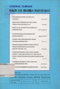 Image of JURNAL ILMIAH HUKUM DAN DINAMIKA MASYARAKAT VOL.2, NO.1 OKTOBER 2004