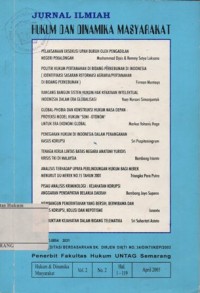 Image of JURNAL ILMIAH HUKUM DAN DINAMIKA MASYARAKAT VOL.2, NO.2 APRIL 2005