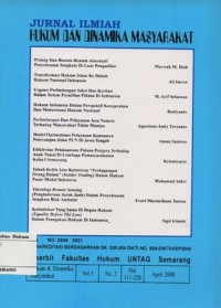 Image of JURNAL ILMIAH HUKUM DAN DINAMIKA MASYARAKAT VOL.5, NO.2 APRIL 2008