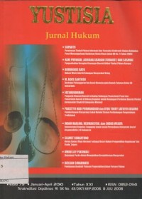 Image of YUSTISIA: JURNAL HUKUM EDISI 79, JANUARI-APRIL 2010, TAHUN XXI