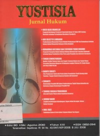 YUSTISIA :JURNAL HUKUM EDISI 80, MEI-AGUSTUS 2010, TAHUN XXI