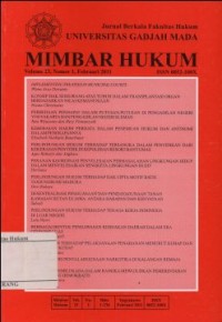 Image of JURNAL BERKALA FAKULTAS HUKUM UNIVERSITAS GADJAH MADA MIMBAR HUKUM VOLUME 23, NOMOR 1, FEBRUARI 2011