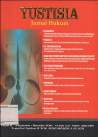 YUSTISIA: JURNAL HUKUM EDISI 81, SEPTEMBER-DESEMBER 2010, TAHUN XXI