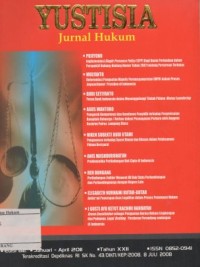 YUSTISIA: JURNAL HUKUM EDISI 82, JANUARI- APRIL 2011, TAHUN XXI