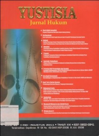 Image of YUSTISIA: JURNAL HUKUM EDISI 83, MEI-AGUSTUS 2011, TAHUN XXI