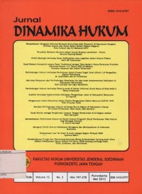Image of JURNAL DINAMIKA HUKUM VOLUME 12 NO.2 MEI 2012