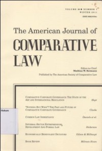 Image of THE AMERICAN JOURNAL OF COMPARATIVE LAW Vol. LIX, No. 1,Winter 2011
