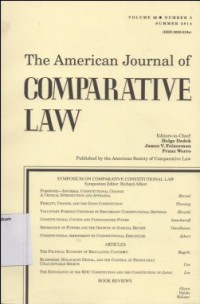 Image of THE AMERICAN JOURNAL OF COMPARATIVE LAW Vol. LXII, No. 3, Summer 2014