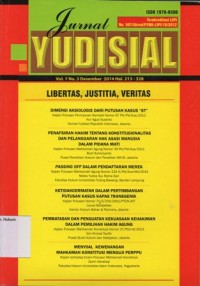 Image of JURNAL YUDISIAL VOL.7, NO.3 DESEMBER 2014
