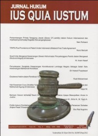 Image of JURNAL HUKUM IUS QUIA IUSTUM VOL. 21 NO.3 JULI 2014